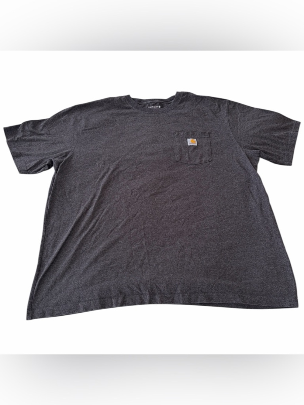 Carhartt Pocket T Shirt Mens XXL Gray Loose Fit Workwear Logo Cotton Blend